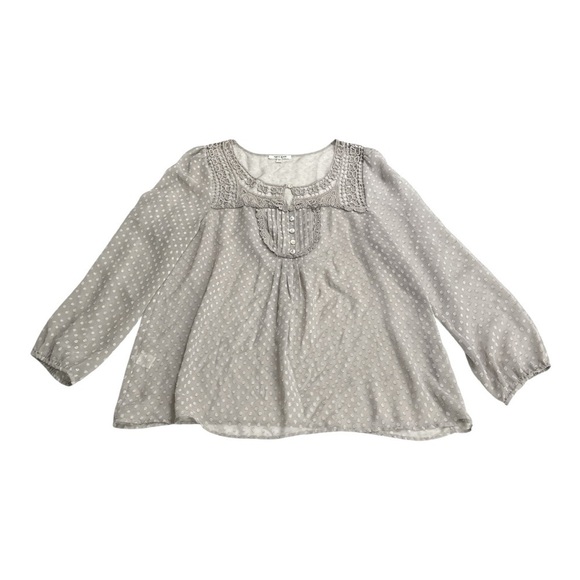 Daniel Rainn Gray Lace Front Long Balloon Sleeve Tunic
Blouse With Tank Size L - Picture 6 of 11